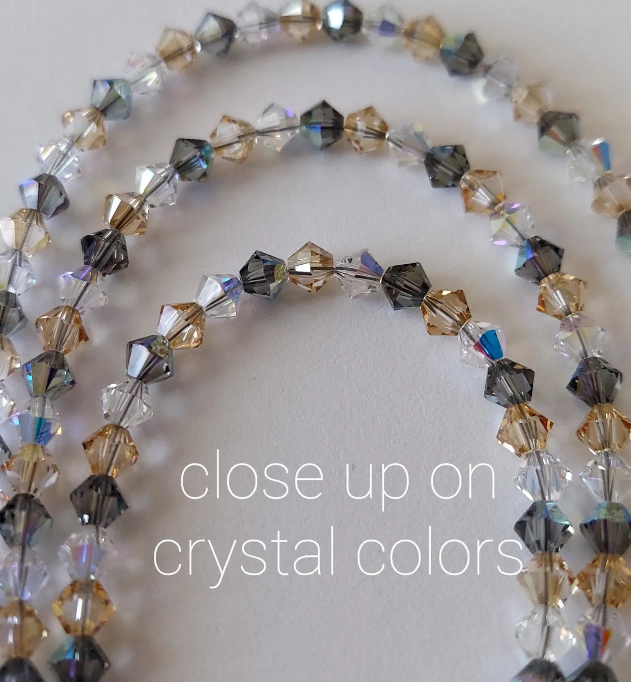 Swarovski™ Crystals Anklet - Light Crystals & Black Diamond