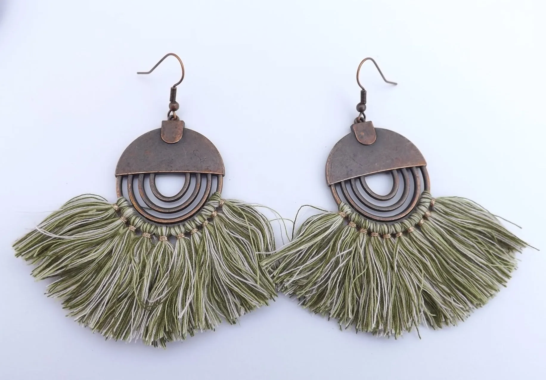 Tassel Copper Tone Boho Earrings