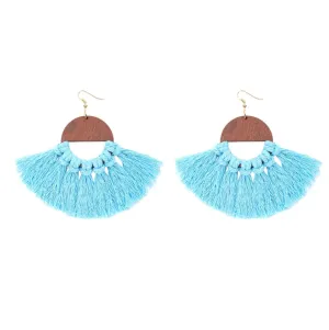 Tassel Earrings - Blue