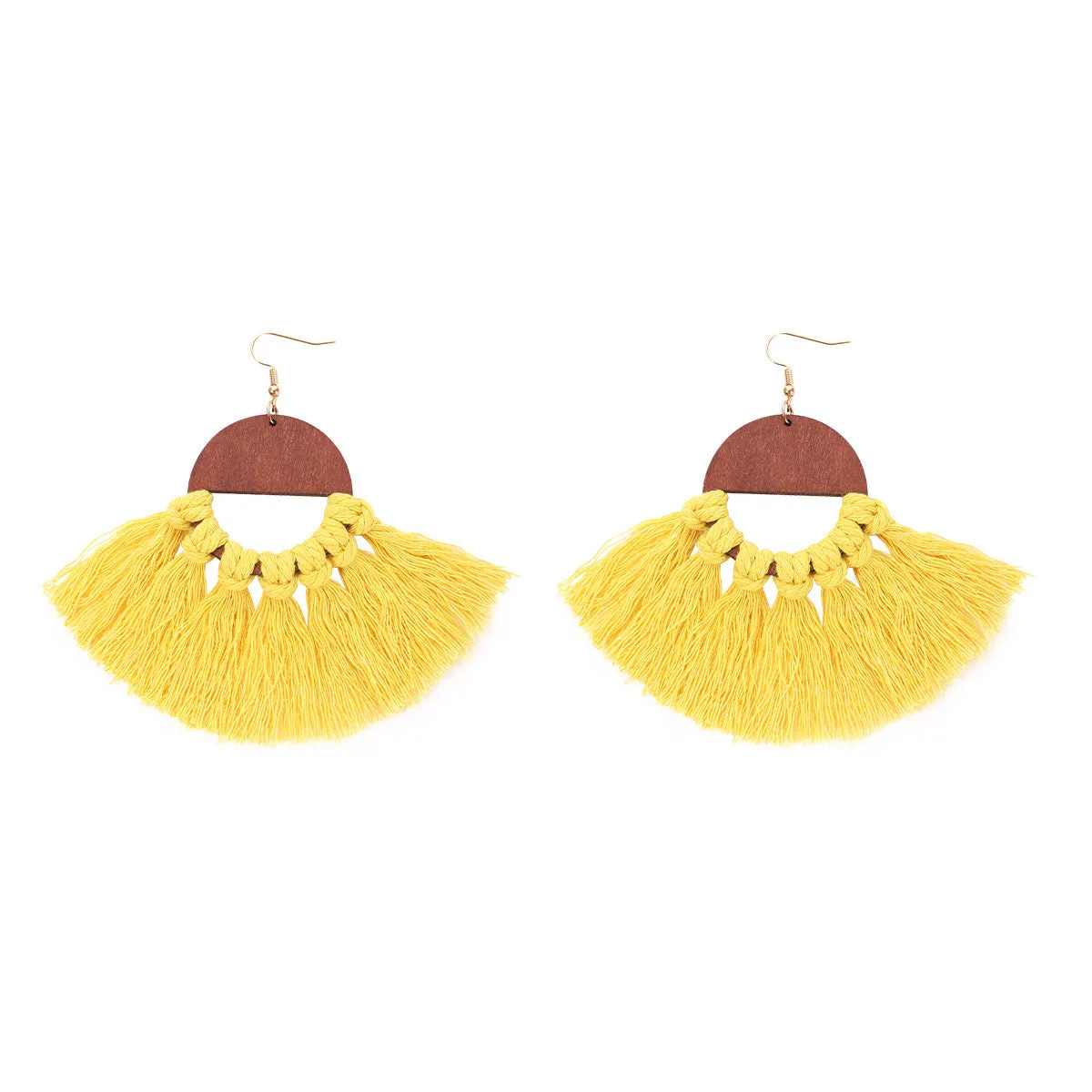 Tassel Earrings - Yellow