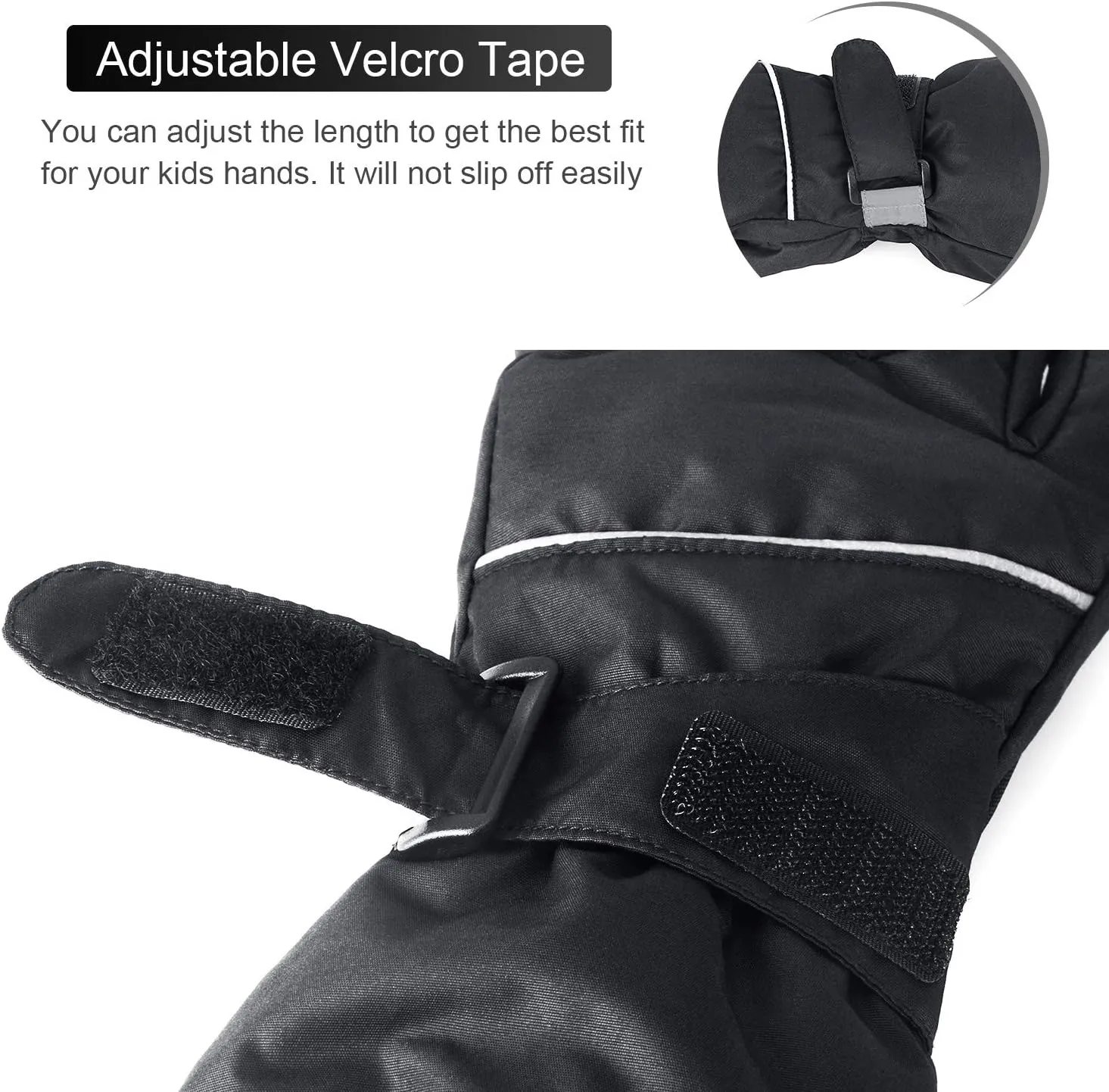 ThxToms Kids Warm Gloves Winter Waterproof Snow Gloves for Ourdoor Sports Snowboard, Toddler Bulky Ski Gloves for Boys Girls 3-14 Years Old