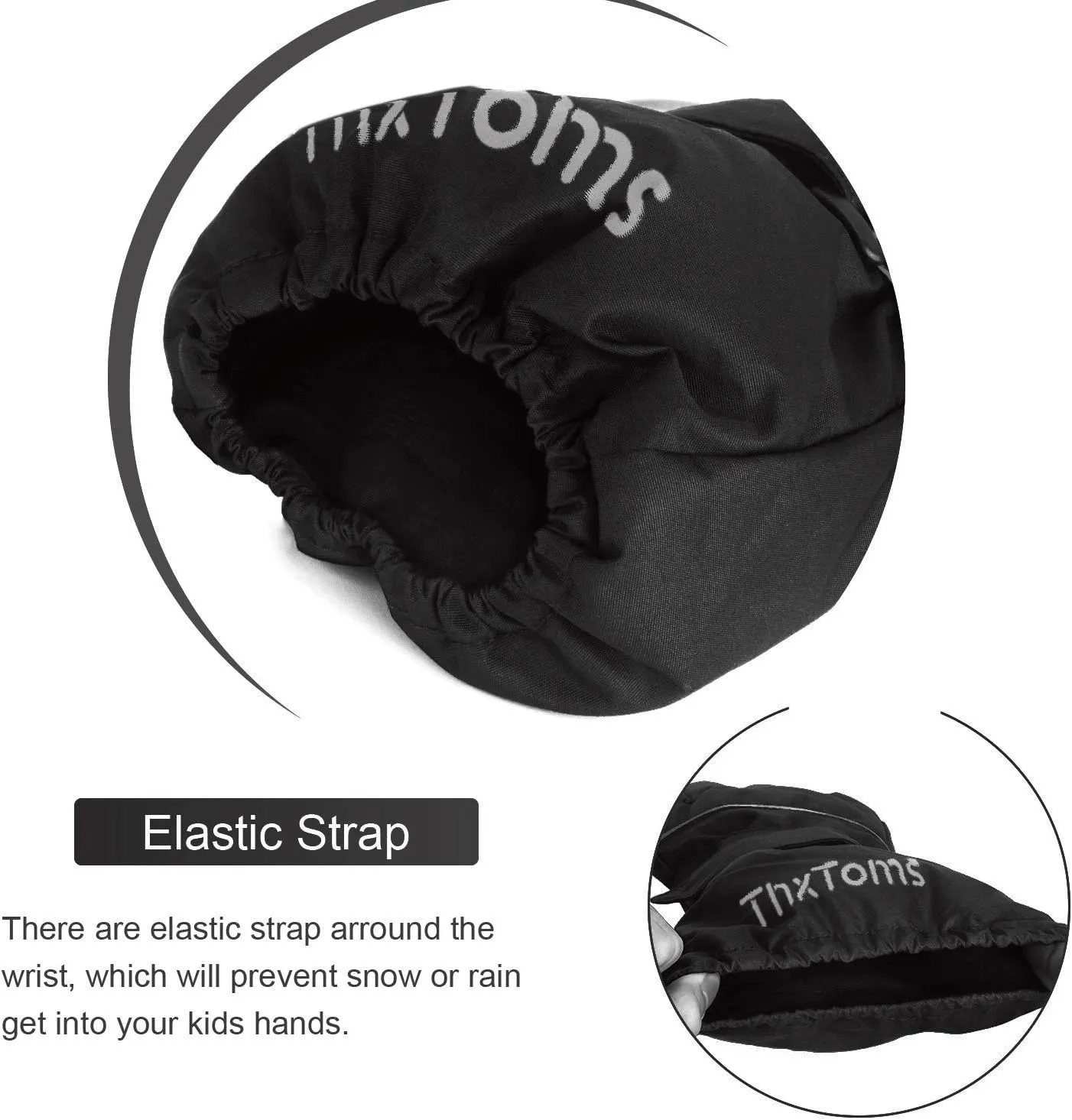 ThxToms Kids Warm Gloves Winter Waterproof Snow Gloves for Ourdoor Sports Snowboard, Toddler Bulky Ski Gloves for Boys Girls 3-14 Years Old