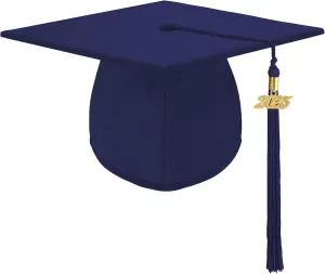 Unisex Adult Matte Graduation Cap Graduation Hat with Tassel Adjustable for High School and College