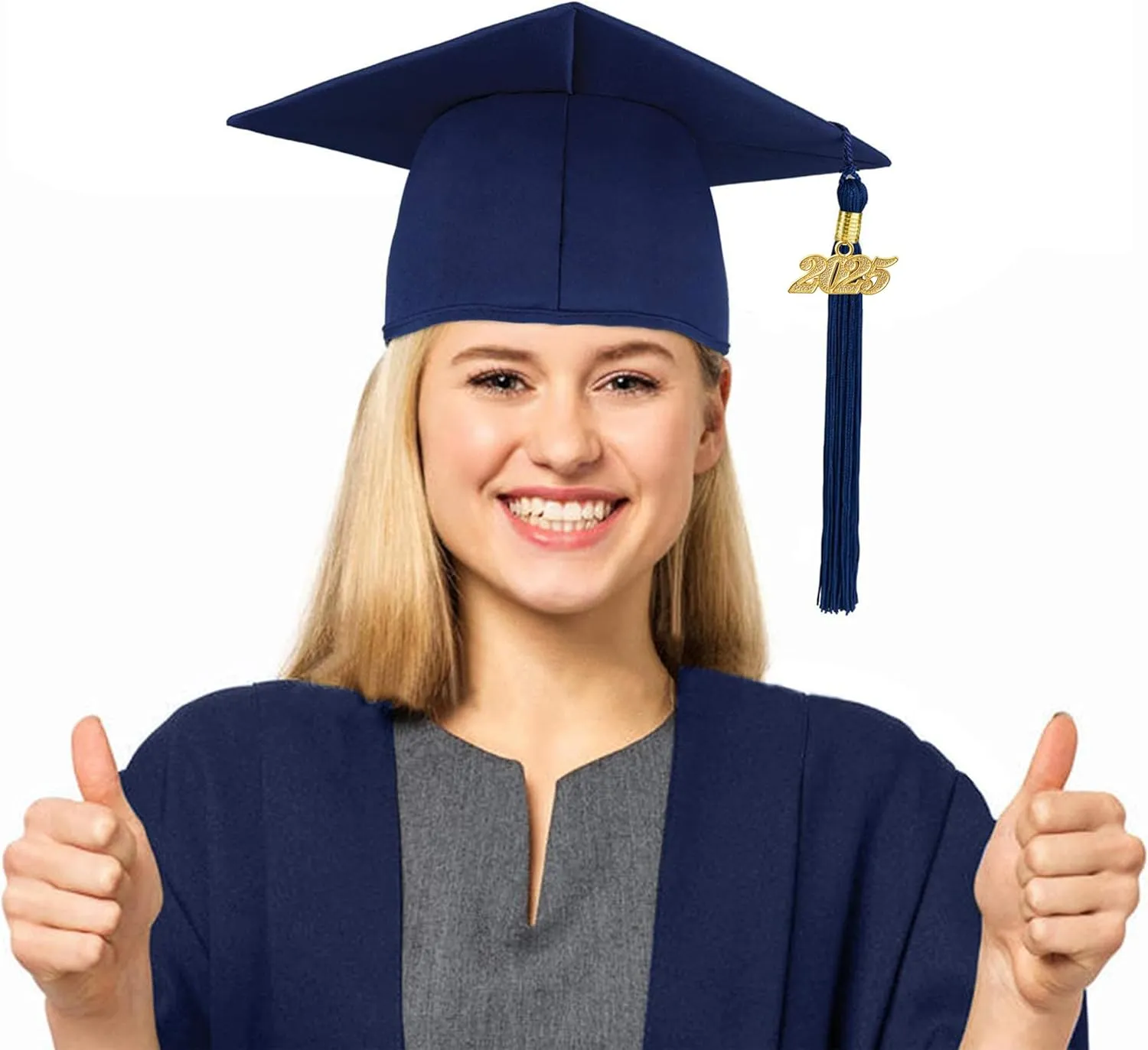 Unisex Adult Matte Graduation Cap Graduation Hat with Tassel Adjustable for High School and College