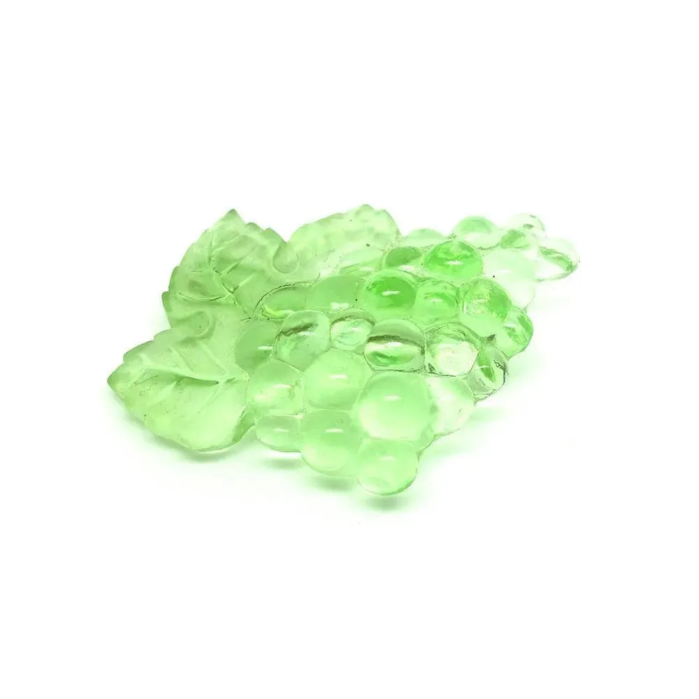 Vintage 1950s Bunch of Grapes Green Glass Brooch