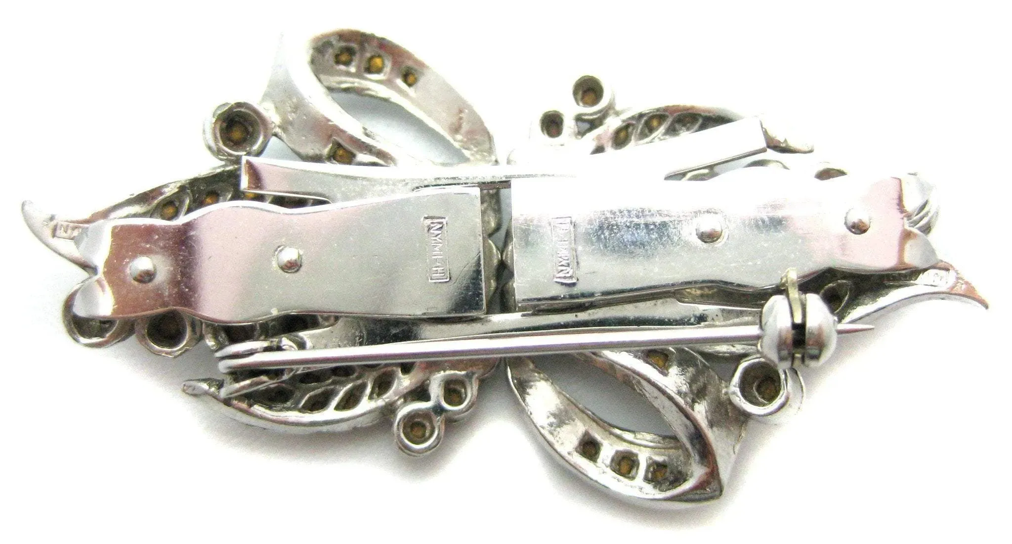 Vintage 1950s Duette Dress Clip Brooch