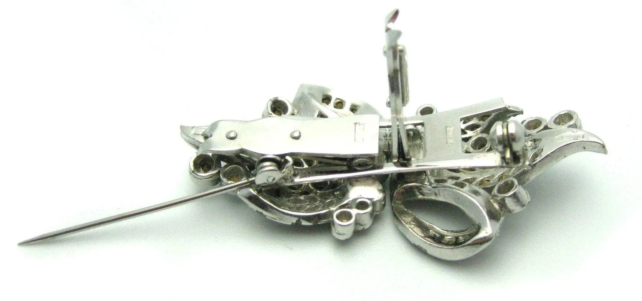 Vintage 1950s Duette Dress Clip Brooch