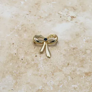Vintage Stone Bow Brooch