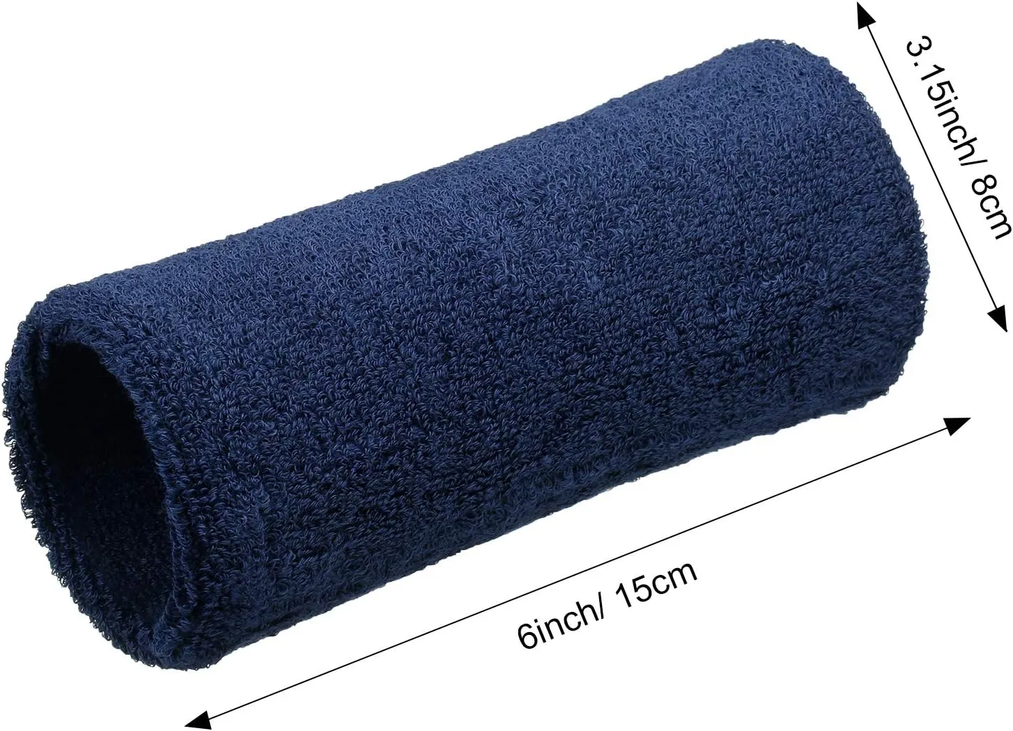 WILLBOND 6 Inch Wrist Sweat Bands for Men Women Tennis Elastic Athletic Long Sweatband Wrist Absorbent for Basketball Tennis Running Outdoor Activity