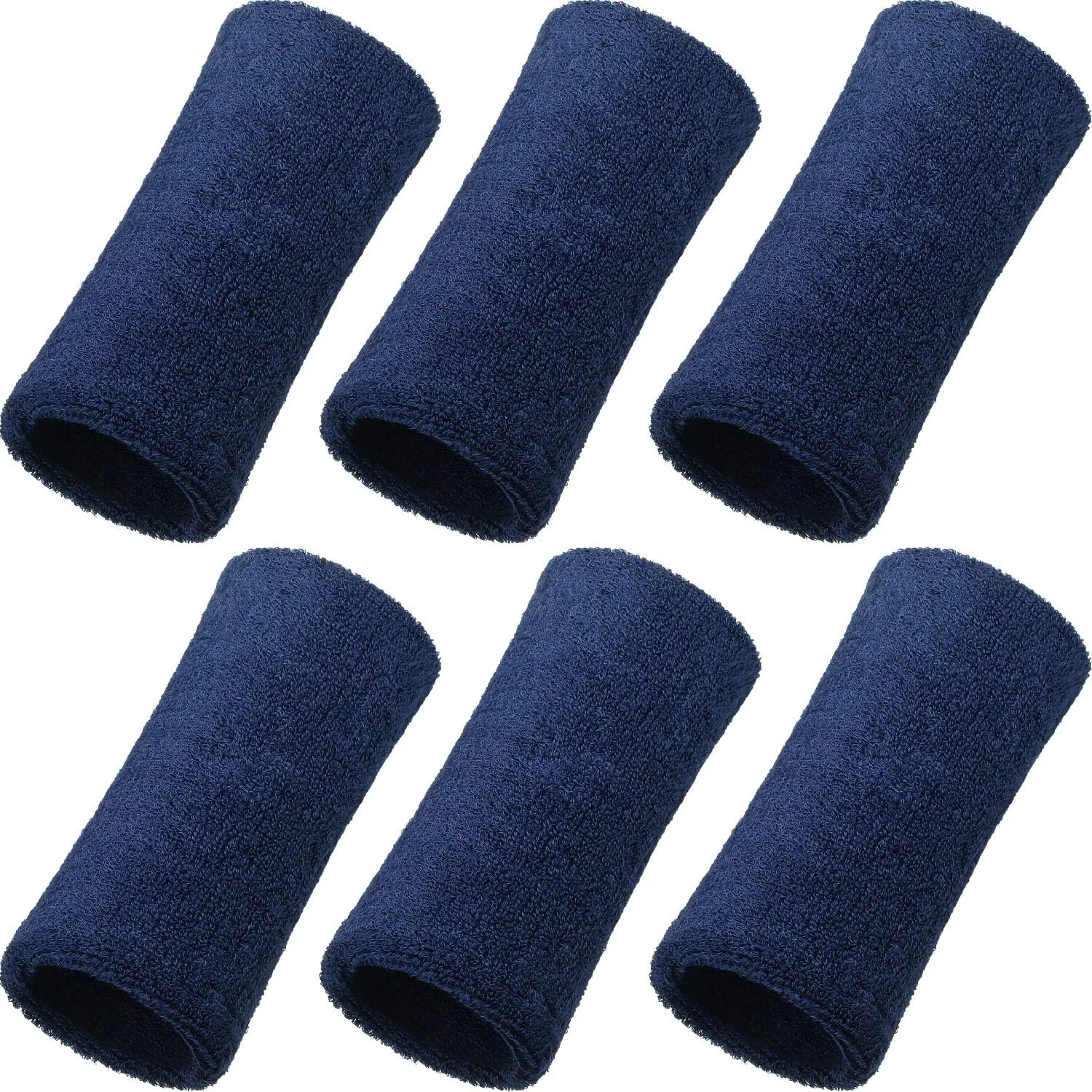 WILLBOND 6 Inch Wrist Sweat Bands for Men Women Tennis Elastic Athletic Long Sweatband Wrist Absorbent for Basketball Tennis Running Outdoor Activity