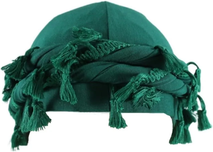YuMENo Turban for Men Women Vintage Twist Durag Head Wraps Satin Lined Halo Turban with Tassel Waves Braids